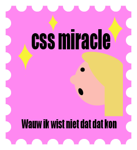 Een poppetje die achter een aantal toffe mogelijkheden is gekomen met css.